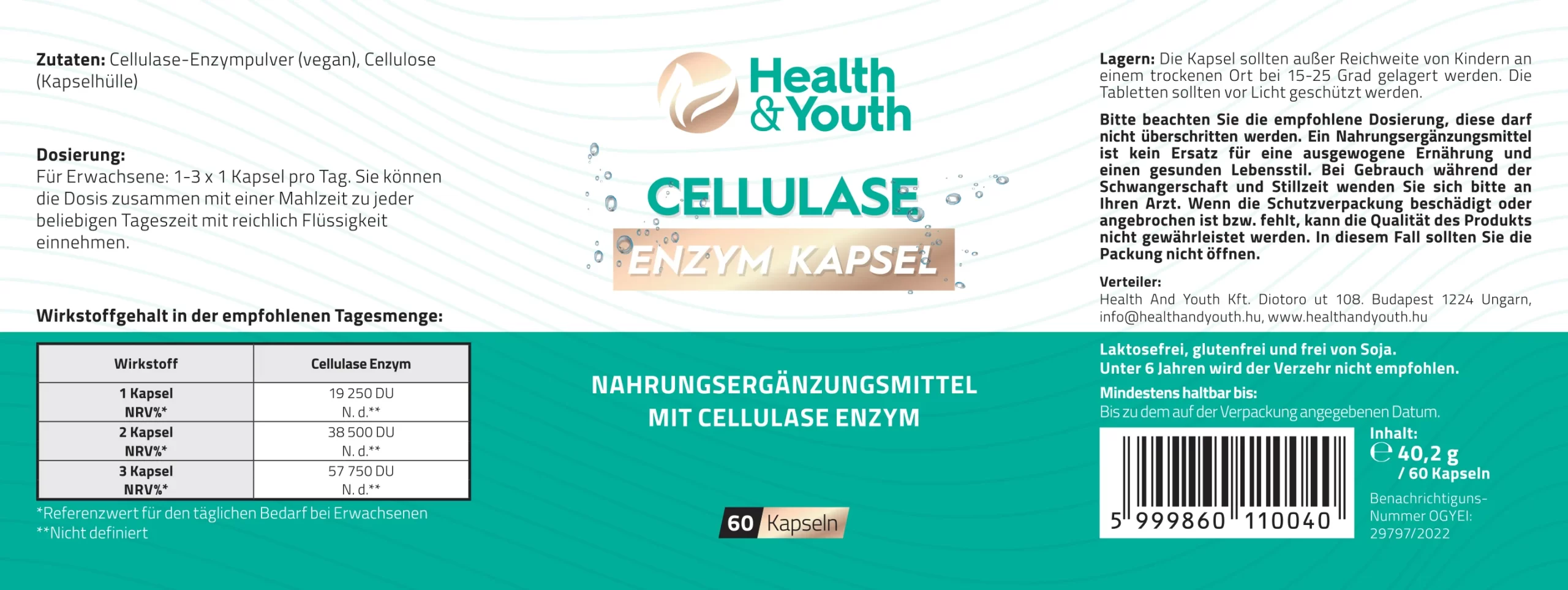 celluláz enzim 60db