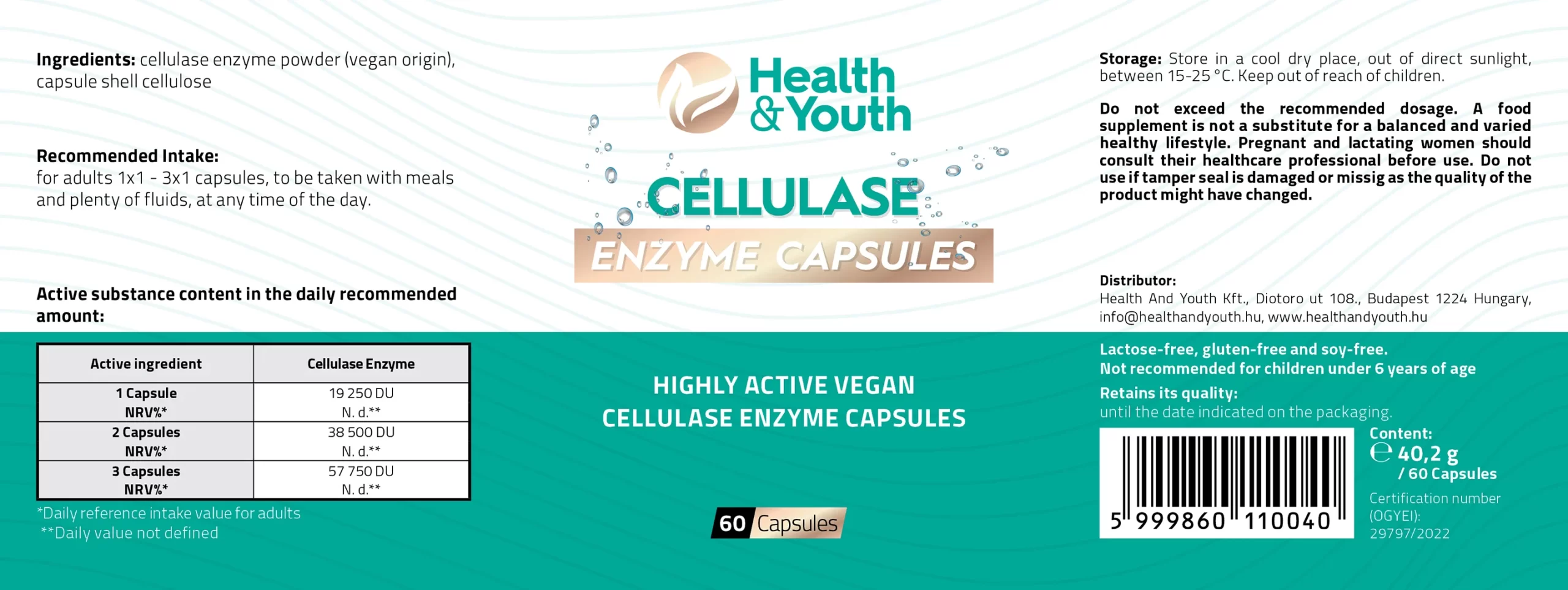 celluláz enzim 60db