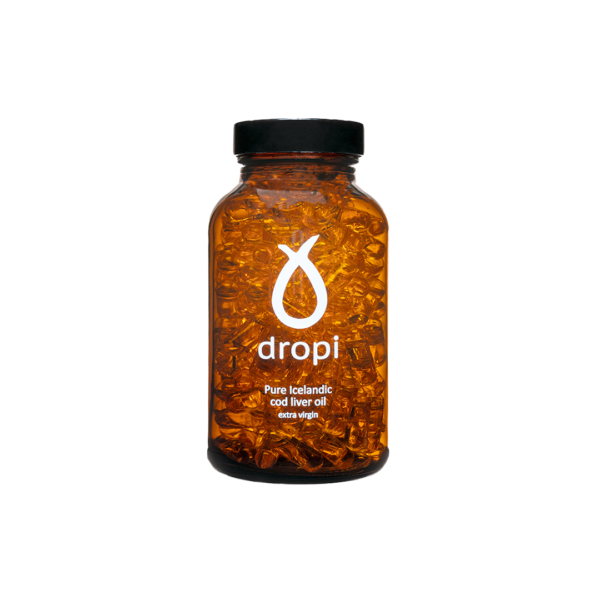 DROPI – EXTRA VIRGIN COD LIVER OIL CAPS FROM ICELAND’S OLDEST FISHING COMMUNITY, 180 CAPSULE
